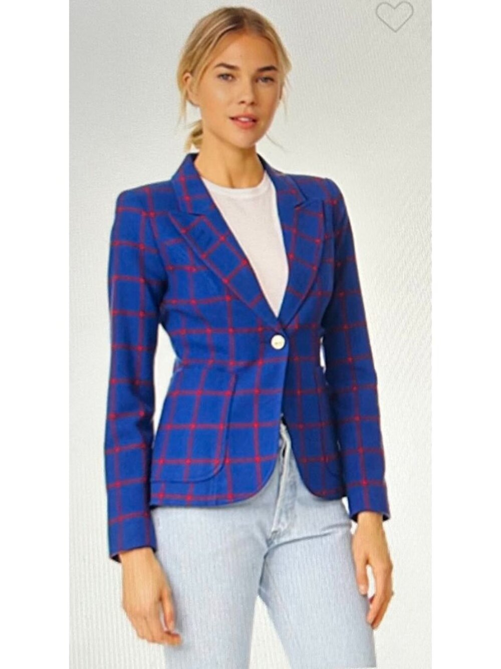 NWT $895 Smythe Patch Pocket Wool Duchess Blazer Blue Size 4